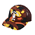 BAPE - Boné 1st Camo College Mesh "Laranja/Marrom" -NOVO- - Imagem 1