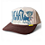 KAPITAL - Boné Kountry Osaka Bazaar Print Trucker "Bege/Marrom" -NOVO- - Imagem 1