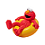 PRÉ VENDA - KAWS X SESAME STREET - Boneco Water Parade "Elmo Figure" -NOVO- - Imagem 1
