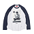 SUPREME x LARRY CLARK - Camiseta Sequin Raglan Gun FW26 "Marinho" -NOVO- - Imagem 1