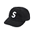 SUPREME - Boné Washed Canvas S Logo 6-Panel FW26 "Preto" -NOVO- - Imagem 1