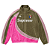 SUPREME x UMBRO - Jaqueta Velour Track "Verde/Rosa" -NOVO- - Imagem 1