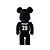 PRÉ VENDA - MEDICOM TOY X FRAGMENT- Boneco Bearbrick 100% & 400% "Black" -NOVO- - Imagem 2
