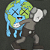 UNIQLO x KAWS - Moletom Crewneck Universe Earth "Cinza Chumbo" -NOVO- - Imagem 2