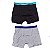 CALVIN KLEIN - Kit 2 Cuecas Boxer "Preto/Cinza" (Infantil) -NOVO- - Imagem 1