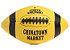 CHINATOWN MARKET - Bola de Futebol Americano Smiley "Amarelo" -NOVO- - Imagem 1