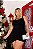 Conjunto Canelado Cropped e Saia Short Drapeada Preto Quality Moda Plus Size mlj loja - Imagem 3