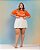 Saia Balonê Bege Golden Quality Moda Plus Size Divas Sale Loja - Imagem 1