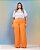 Calça Cargo Lapelas Laranja Golden Quality Moda Plus Size Divas Sale Loja - Imagem 1