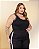 Regata com Vivo Preta Serena Quality Moda Plus Size Divas Sale Loja - Imagem 1