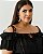 Blusa Ombro a Ombro Preta Duna Quality Moda Plus Size qbl loja - Imagem 1