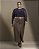 Saia Midi Couro Eco Marrom Eternity Quality Moda Plus Size Divas 9221 loja ultima sale - Imagem 1