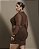 Vestido Tule Drapeado Marrom Eternity Quality Moda Plus Size dvs loja progressivo - Imagem 2