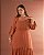 Vestido Midi Decote Quadrado Telha Elegance Quality Moda Plus Size Quebela Vibe 2414 loja ultima sale - Imagem 3