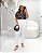 Calça Alfaiataria Branca Florata Quality Moda Plus Size Milanjus Primavera - Imagem 1