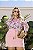 Saia Short Cinto Rosa Florata Quality Moda Plus Size Milanjus Primavera - Imagem 3