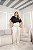 Calça com Cinto Linho Natural Florata Quality Moda Plus Size Milanjus Primavera - Imagem 1