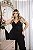 Conjunto Regata e Calça Pantalona Preto Florata Quality Moda Plus Size Milanjus Primavera - Imagem 3