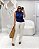Calça Reta Flower Quality Moda Plus Size Divas Primavera - Imagem 1