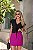 Saia Short Fivelas Fucsia Quality Moda Plus Size Milliossi Primavera - Imagem 2