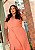 Vestido Midi com Cinto Salmão Quality Moda Plus Size Milliossi Primavera - Imagem 8