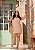 Vestido Botões Bege Quality Moda Plus Size Milliossi Primavera - Imagem 1