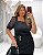 Vestido MM Tule FIvelas Preto Quality Moda Plus Size Milanjus Primavera - Imagem 2