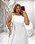 Vestido Longo Listra Off White Quality Moda Plus Size Duas Primavera - Imagem 2