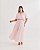 Vestido Midi Rosa Quality Moda Plus Size Quebela Primavera - Imagem 1