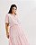 Vestido Midi Rosa Quality Moda Plus Size Quebela Primavera - Imagem 3