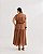 Vestido Midi Marrom Quality Moda Plus Size Quebela Primavera - Imagem 2