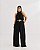 Macacão Soft Preto Quality Moda Plus Size Quebela Primavera - Imagem 1