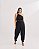 Macacão Estrela Preto Quality Moda Plus Size Quebela Primavera - Imagem 1