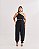Macacão Estrela Preto Quality Moda Plus Size Quebela Primavera - Imagem 4