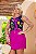 Saia Shorta Fivelas Fucsia Quality Moda Plus Size Milliossi Primavera - Imagem 4