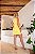Conjunto Alfaiataria Colete e Saia Short Amarelo Quality Moda Plus Size Milliossi Primavera - Imagem 2