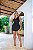 Conjunto Alfaiataria Colete e Saia Short Preto Quality Moda Plus Size Milliossi Primavera - Imagem 1