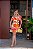 Vestido Estampado Laranja Quality Moda Plus Size Milliossi Primavera - Imagem 4