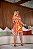 Conjunto Blusa e Saia Short Estampado Laranja Quality Moda Plus Size Milliossi Primavera - Imagem 2
