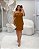Vestido Ombro Único Canelado Marrom Quality Moda Plus Size Duas Primavera - Imagem 1