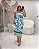 Vestido Flores Azul Quality Moda Plus Size Duas Primavera - Imagem 1