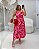Vestido Midi Estampado Rosa Quality Moda Plus Size Milliossi Primavera loja - Imagem 1