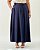 Saia Midi Marinho Quality Moda Plus Size Quebela Primavera - Imagem 3
