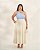 Saia Midi Off White Quality Moda Plus Size Quebela Primavera - Imagem 3
