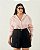 Camisa Listrada Rosa Quality Moda Plus Size Quebela Primavera - Imagem 1