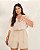Camisa Listrada Bege Quality Moda Plus Size Quebela Primavera - Imagem 2
