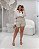 Camisa Listrada Bege Quality Moda Plus Size Quebela Primavera - Imagem 5