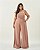 Macacão Recorte Marrom Quality Moda Plus Size Quebela Primavera - Imagem 1