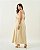 Vestido Fenda Amarelo Quality Moda Plus Size Quebela Primavera - Imagem 2