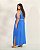 Vestido Fenda Azul Quality Moda Plus Size Quebela Primavera - Imagem 3